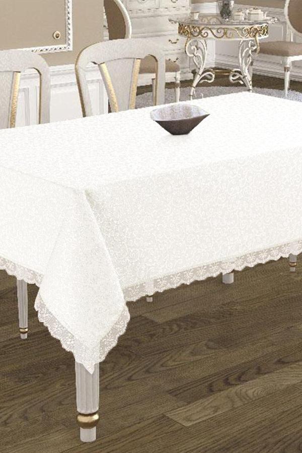 En Home 160X220 Kdk Dertsiz Masa Örtüsü Krem (8 Kişilik ) - Image 1