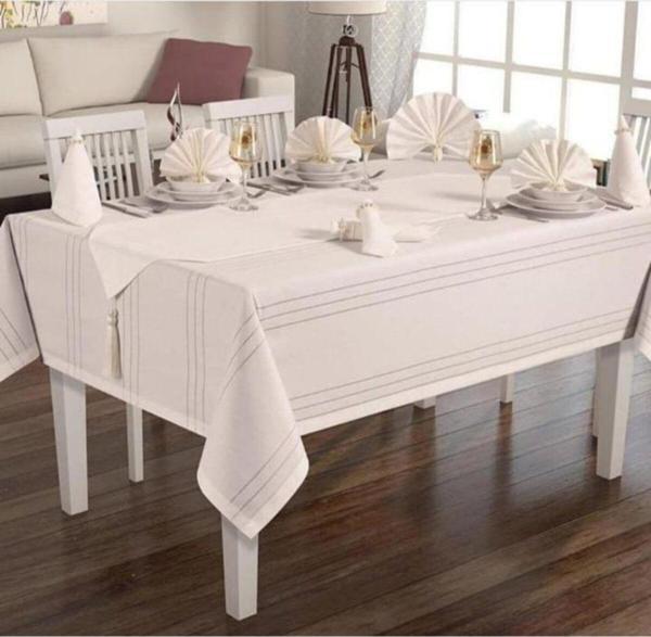 Ats Colberlüx Masa Örtüsü Takım 12 Kişilik 26 Parça 160*220 Cm Colber Lüx - Image 1