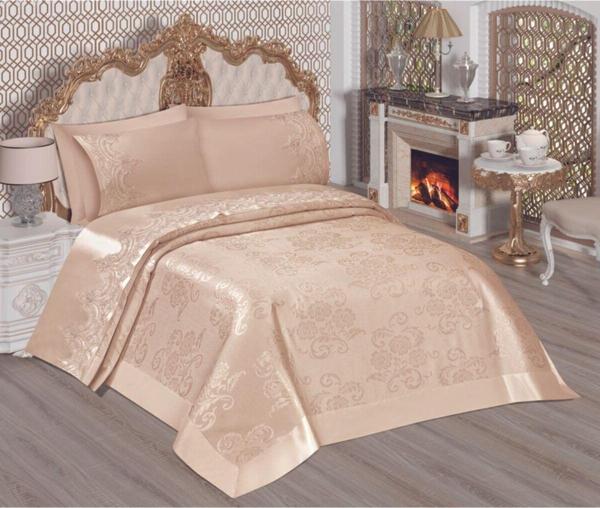 Prestij Fransız Güpürlü Sultan Pike Takımı Cappucınno - Image 1