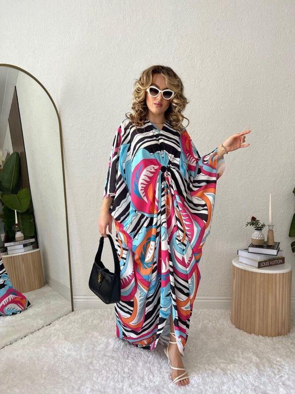 Desenli Kimono İthal Kumaş - Image 1