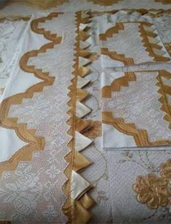 Mira El Işi Dantel Laseli Pike Takımı - Gold - Image 1