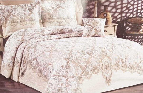 Vinaldi Uckız Home Beyza Çift Kişlk Pike Takımı 7 Parça Krem - Image 1