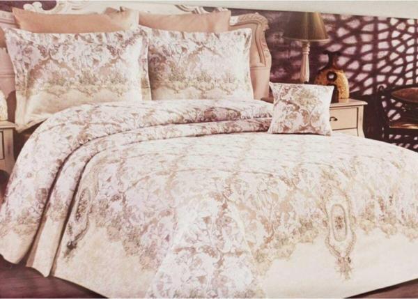 Vinaldi Uckız Home Beyza Çift Kişlk Pike Takımı 7 Parça Cappuccino - Image 1