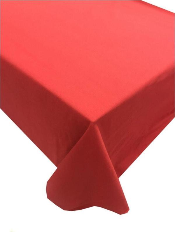 Bursa Çeyiz Kırmızı Renk Kadife Dertsiz Masa Örtüsü 140 X 140 Cm - Image 1