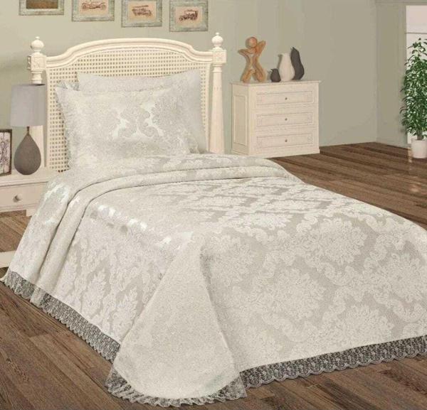 Bursa Çeyiz Yatak Örtüsü Tek Kişilik 150X240 Cm Krem - Image 1