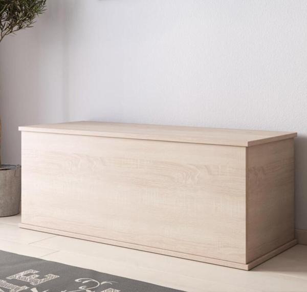 125cm Sandık Dekoratif Ahşap Çeyiz Sandığı Salon Antre Mobilyası Organizer Saklama Kutusu - Image 1