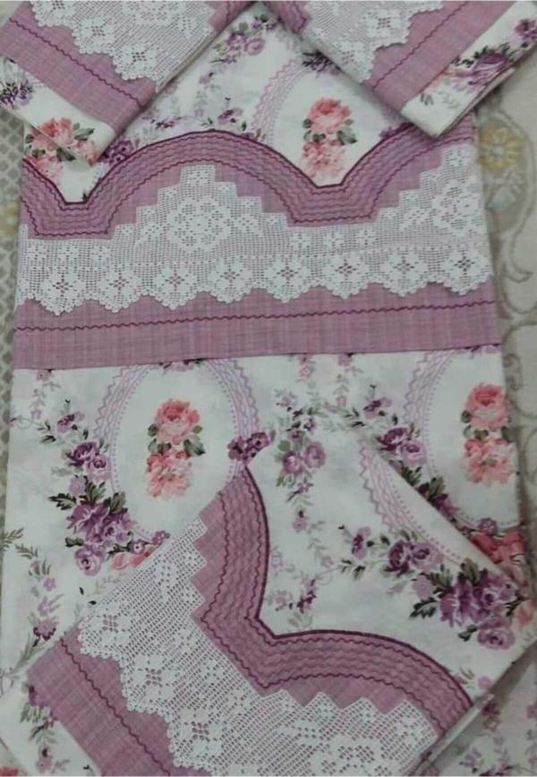 Bursa Çeyiz El İşi Dantelli Nevresim Takımı Çarşafı Dantelli - Image 1