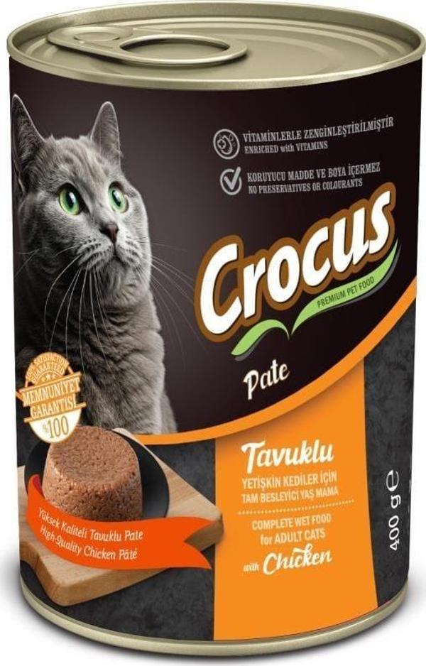 Crocus Yetişkin Kedi Tavuklu Pate Yaş Mama 400g - Image 1
