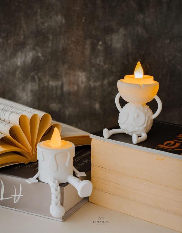 Jeane Home Decor Susuwatari Kömür Cücesi  Away Anime Articulated Tea Light Dekor Hediyelik - Image 1