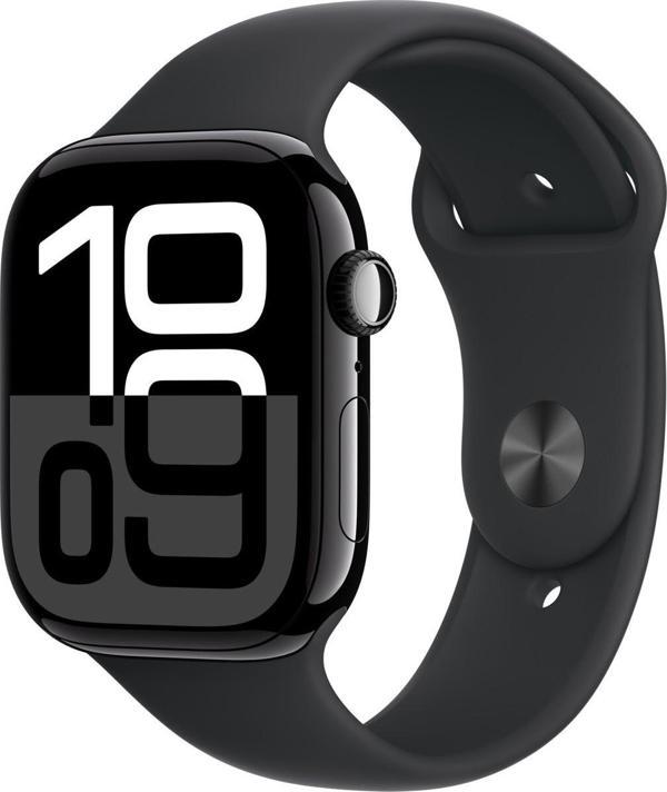 Apple Watch Series 10 Gps 46MM Jet Black Aluminium Case With Black Sport Band - S/m - Image 1