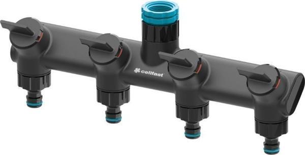 Cellfast Ergo Dörtlü Su Dağıtıcı Konnektör Musluk Bağlantı Aparatı G1/2"-G3/4"-G1" - Image 1