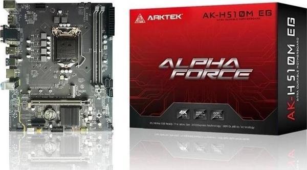 Arktek Alpha Force, Ak-h510m Eg Vs, 2xddr4, 2x M.2, 2x Hdmı, Dp, 10-11.nesil, Lga1200 Soket, Anakart - Image 1