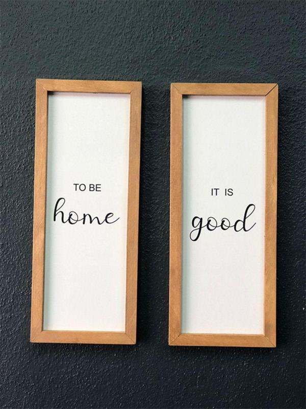 Huhuli Ahşap Çerçeveli 2'Li Minimalist Tablo Set - Image 1