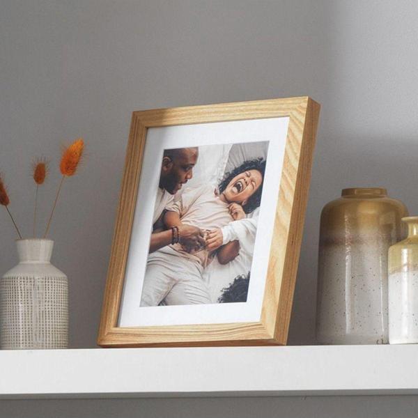 Huhuli Doğal Ahşap Fotoğraf Çerçevesi 20X20Cm - Image 1