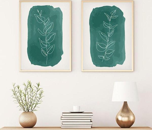 Huhuli Ahşap Çerçeveli Modern Tablo Seti Huhu89 - Image 1