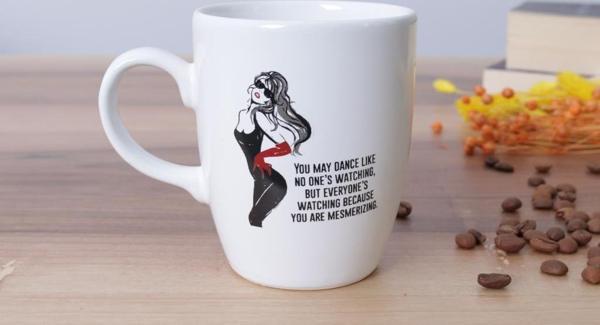 Veraart You May Dance Like No One's Watching, But Everyone's Watching Because You Are Mesmerizing Beyaz Oval Kupa - Image 1