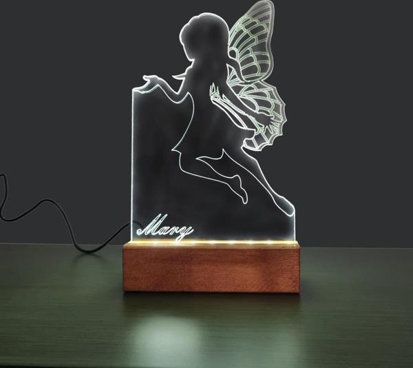 Veraart Peri Led Işıklı Pleksi Kişiye Özel Gece Lambası - Image 1