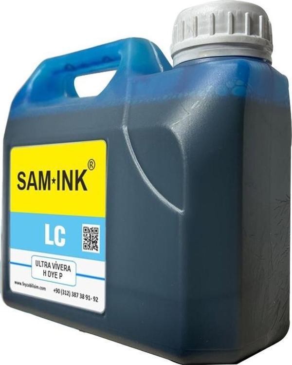 Feyink® Samink Hp Z Serisi Plotter Pigment Kartuş Dolum Mürekkebi Z2100/Z5200/Z5400/Z5600/LC (Light Cyan) -1000ml- - Image 1