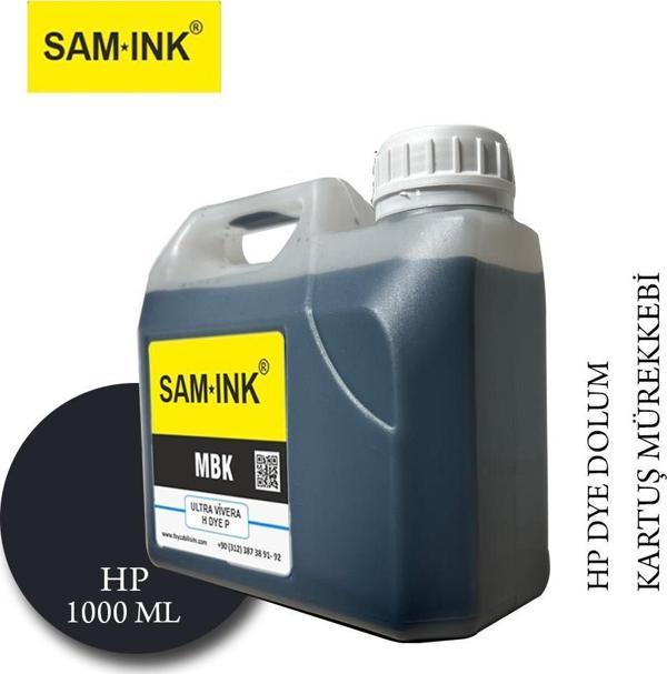 Feyink® Samink Hp Z Serisi Plotter Pigment Kartuş Dolum Mürekkebi Z2100/Z5200/Z5400/Z5600/MK (Matt Black) -1000ml- - Image 1