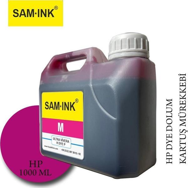 Feyink® Samink Hp Z Serisi Plotter Pigment Kartuş Dolum Mürekkebi Z2100/Z5200/Z5400/Z5600/M (Magenta) -1000ml- - Image 1