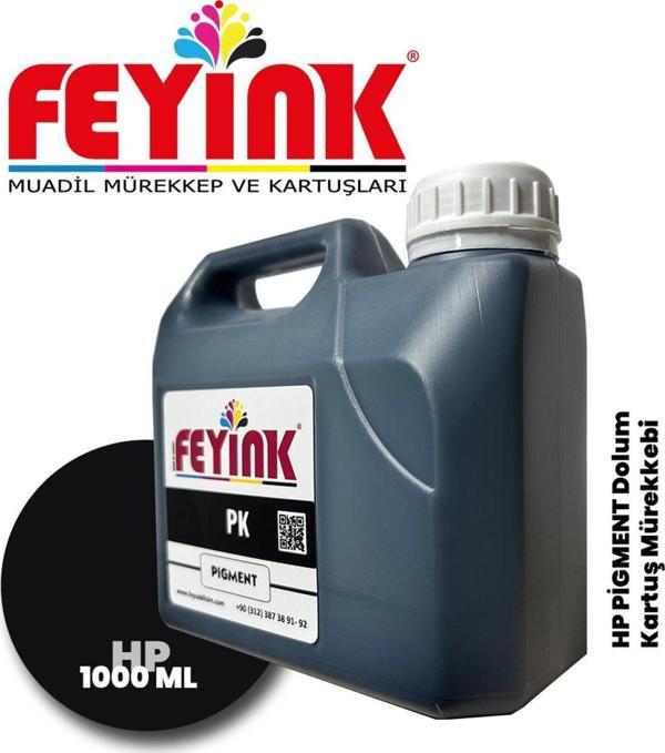 Feyink® Samink Hp Z Serisi Plotter Pigment Kartuş Dolum Mürekkebi Z2100/Z5200/Z5400/Z5600/PK (Photo Black) -1000ml- - Image 1