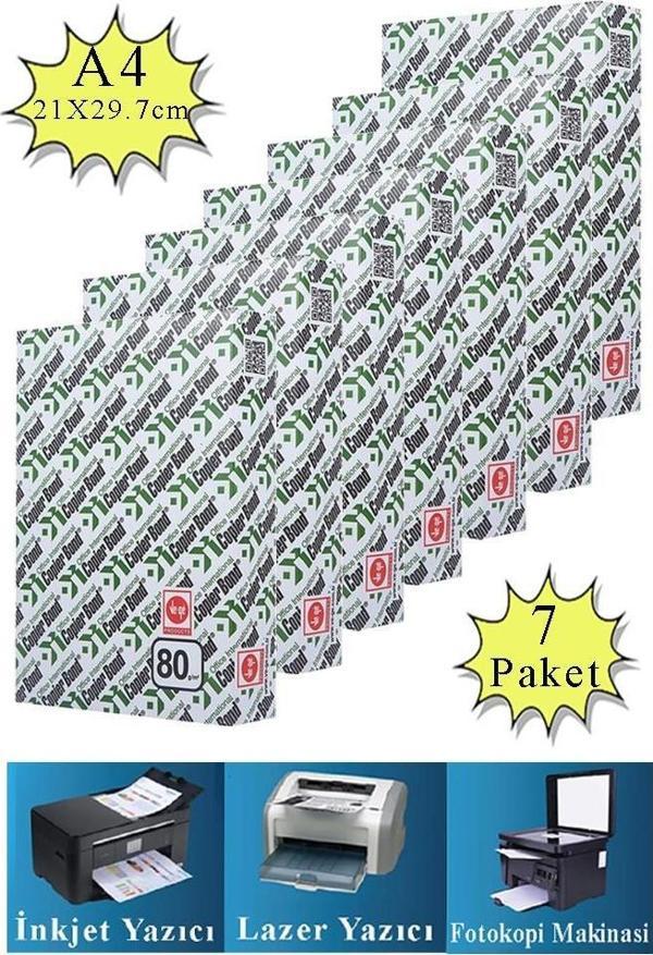 Fotokopi Kağıdı A4 80 gr 500 lü 7 Paket Copierbond Fotokopi Kağıdı Lazer İnkjet ve Fotokopi Makineleri İçin Uyumlu - Image 1