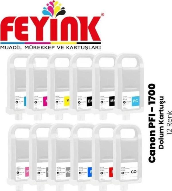 ® Pro-4000-4100-6000-6100 PFI-1700 Kolay Dolabilen Dolum Kartuşu Çipli 12 Renk  - Image 1