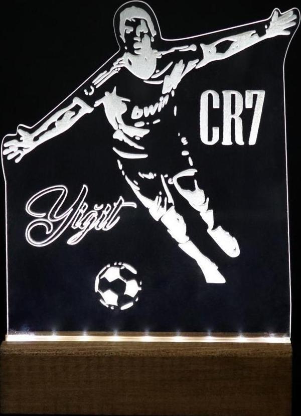 Veraart Ronaldo Led Işıklı Pleksi Kişiye Özel Gece Lambası - Image 1