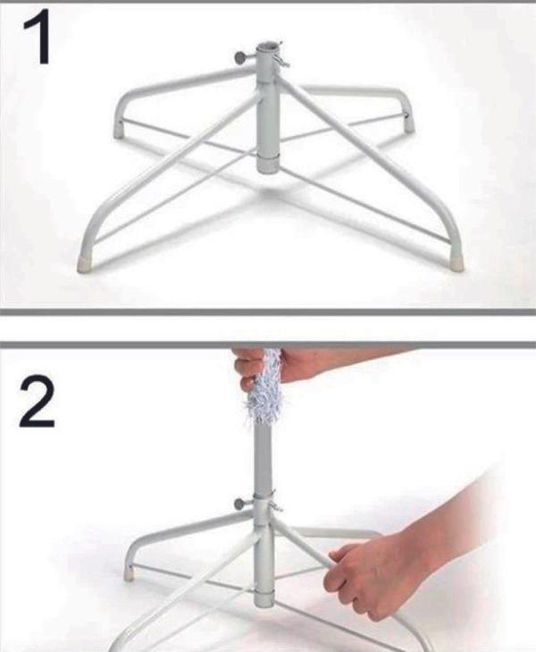 Winterfest Yılbaşı Ağacı Için Beyaz Demir Ayak 150-180-210 Cm Ağaçlara Uyumlu (50Cm) - Image 1