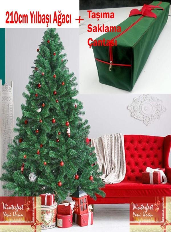 Winterfest Yılbaşı Çam Ağacı 210 Cm 800 Dal Ve Taşıma Saklama Çantası - Image 1