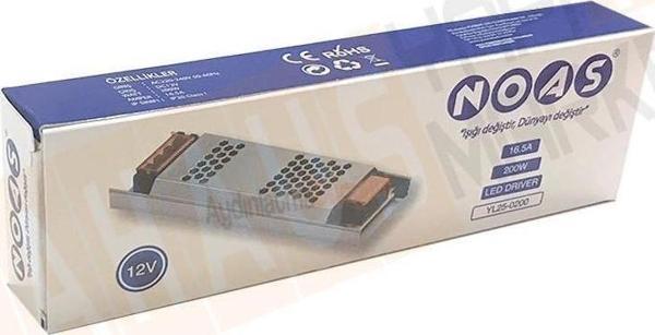 NOAS YL25 0200 Süper Slim 16,5A Led Trafosu 12V 200W - Image 1