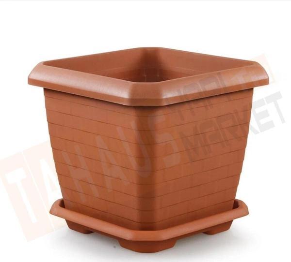 SERİNOVA Hisar Kare Saksı No 5 Kiremit - Image 1