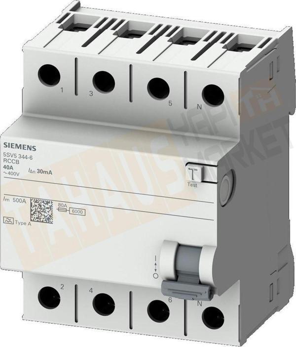 Siemens 5sv5346-6 A Tip Kaçak Akım Koruma Rölesi 63a 400v 30ma - Image 1