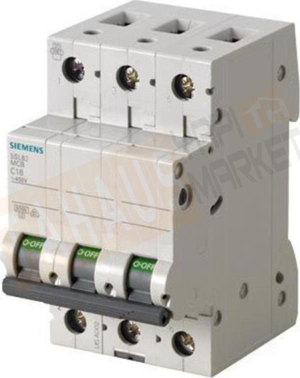 Siemens Sıemens Otomatik Sigorta 5sl6320-7ya 3 Fazlı 20a C Tipi 6ka - Image 1