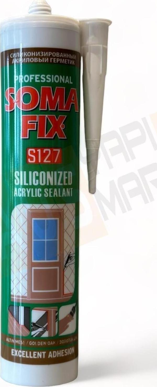 Somafix S127 Akrilik Silikonize Mastik Altın Meşe 310 ML - Image 1