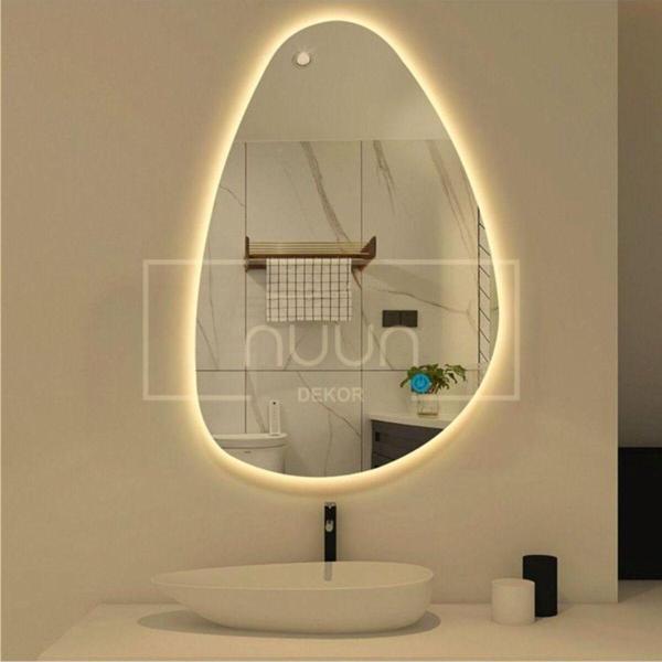 Nuun Dekor 80X60 Cm Dokunmatik Ledli Ayna -  (Dimmer Özellikli) - Image 1