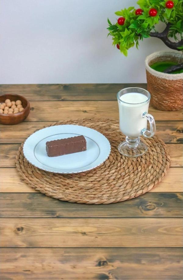 Bella - 2 Adet Dekoratif Naturel Hasır El Örmesi Amerikan Servis 35 Cm - Image 1