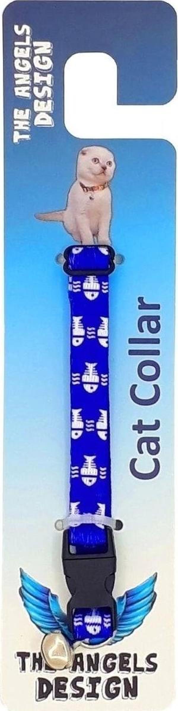 Zilli Reflektörlü Kedi Tasması Esnek Kumaş Yumuşak Dokulu 20 Cm 30 Cm - Image 1