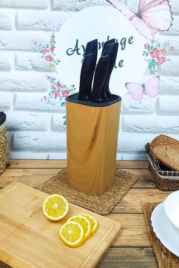 Perotti Coltello Bamboo 6 Parça Bıçak Seti Taba Kare - Image 1