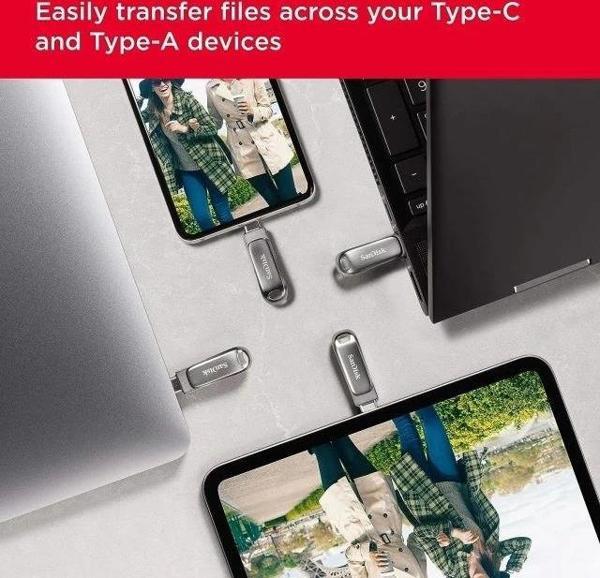 SanDisk Ultra Dual Drive Luxe USB Bellek 512 GB Silver - Image 1