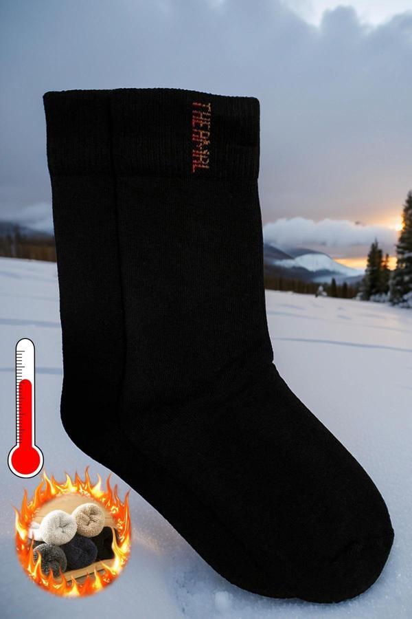 Kışlık Kalın Termal Çorap | Kadın & Erkek İçin Extra Kalın, Sıcak ve Isı Emici Havlu İç Çorap - Image 1