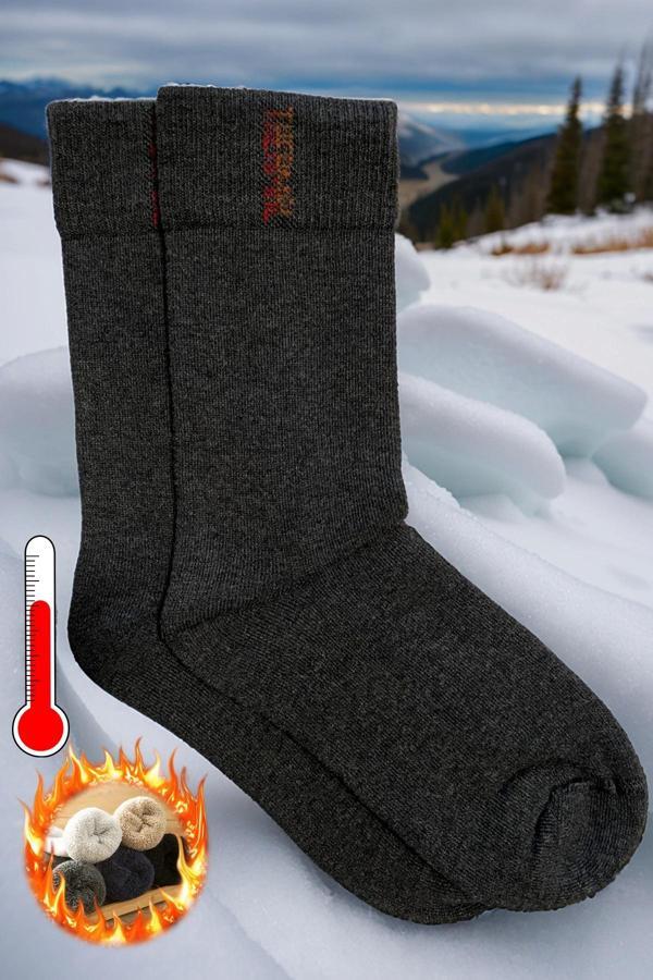Kışlık Kalın Termal Çorap | Kadın & Erkek İçin Extra Kalın, Sıcak ve Isı Emici Havlu İç Çorap - Image 1
