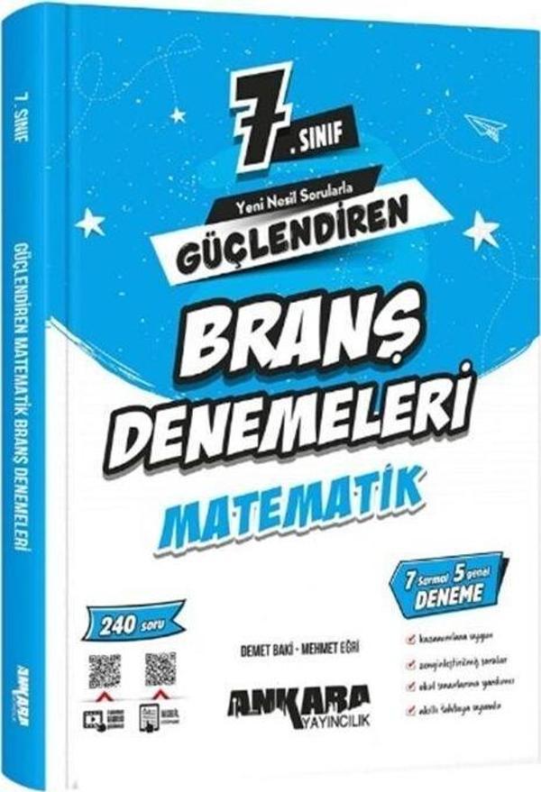 7. Sınıf Matematik Güçlendiren Branş Denemeleri Ankara Yayıncılık - Ankara Yayıncılık - Image 1