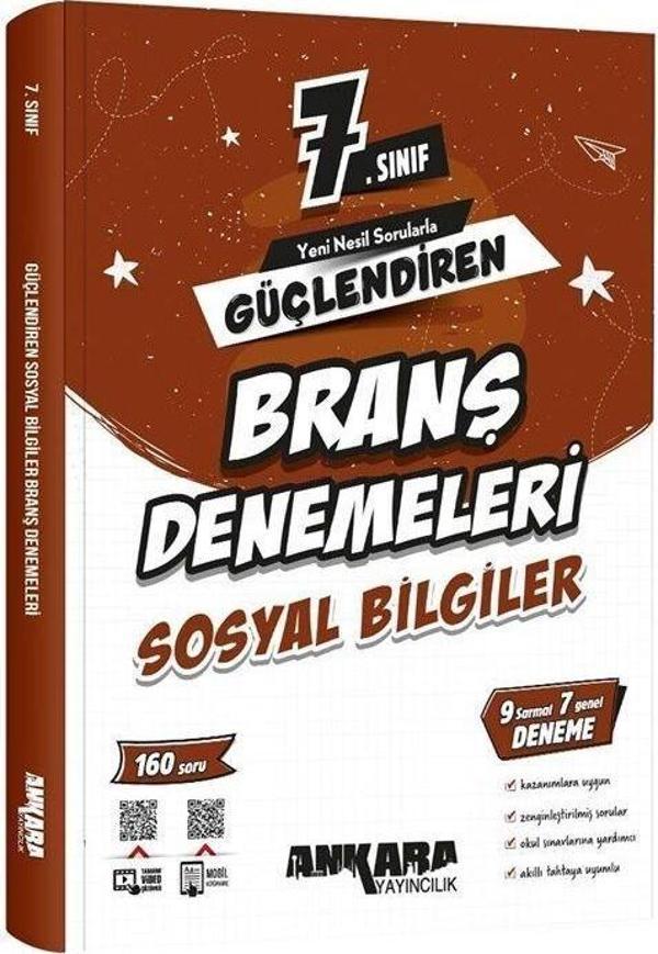 7. Sınıf Sosyal Bilgiler Güçlendiren Branş Denemeleri Ankara Yayıncılık - Ankara Yayıncılık - Image 1