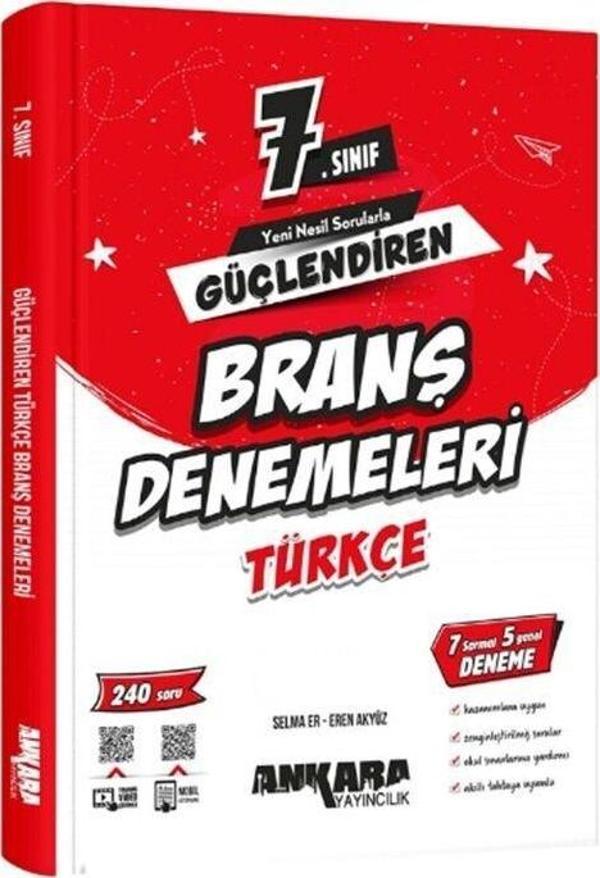 7. Sınıf Türkçe Güçlendiren Branş Denemeleri Ankara Yayıncılık - Ankara Yayıncılık - Image 1