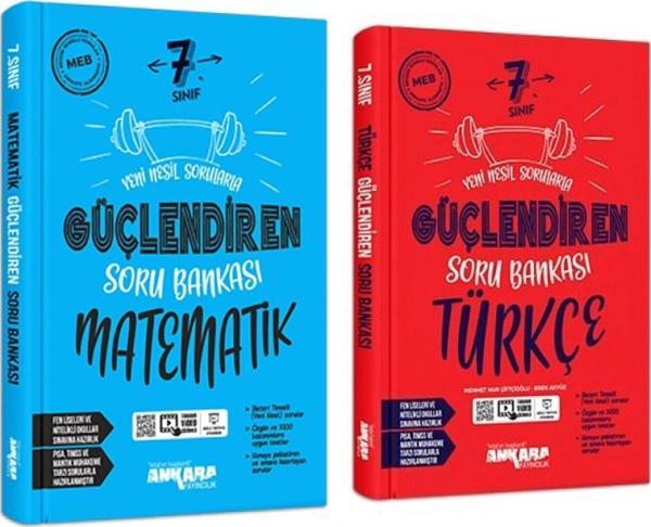 Ankara Yayıncılık 7.Sınıf Türkçe ve Matematik Güçlendiren Soru Bankası Seti 2 Kitap - Ankara Yayıncılık - Image 1