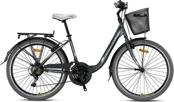 Tetra 3.0 - 26" City Bike - 15' - 21 Vites - V.b. - Mat Füme-gri/neon Sarı - Image 1
