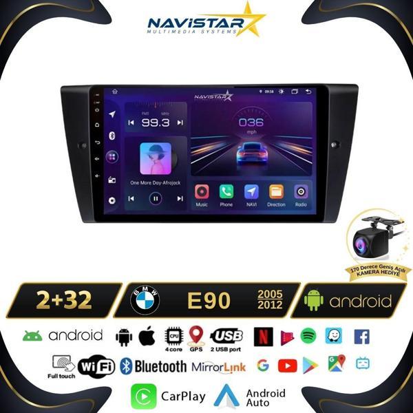Bmw E90 2005-2012 Model 2GB + 64GB Android 13 Kablosuz Carplay Navigasyon Multimedya Sistemi - Image 1