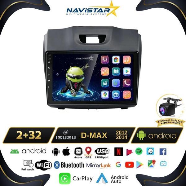 Isuzu DMax 2012-2014 Model 2GB + 64GB Android 13 Kablosuz Carplay Navigasyon Multimedya Sistemi - Image 1