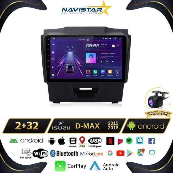 Isuzu DMax 2015-2018 Model 2GB + 64GB Android 13 Kablosuz Carplay Navigasyon Multimedya Sistemi - Image 1
